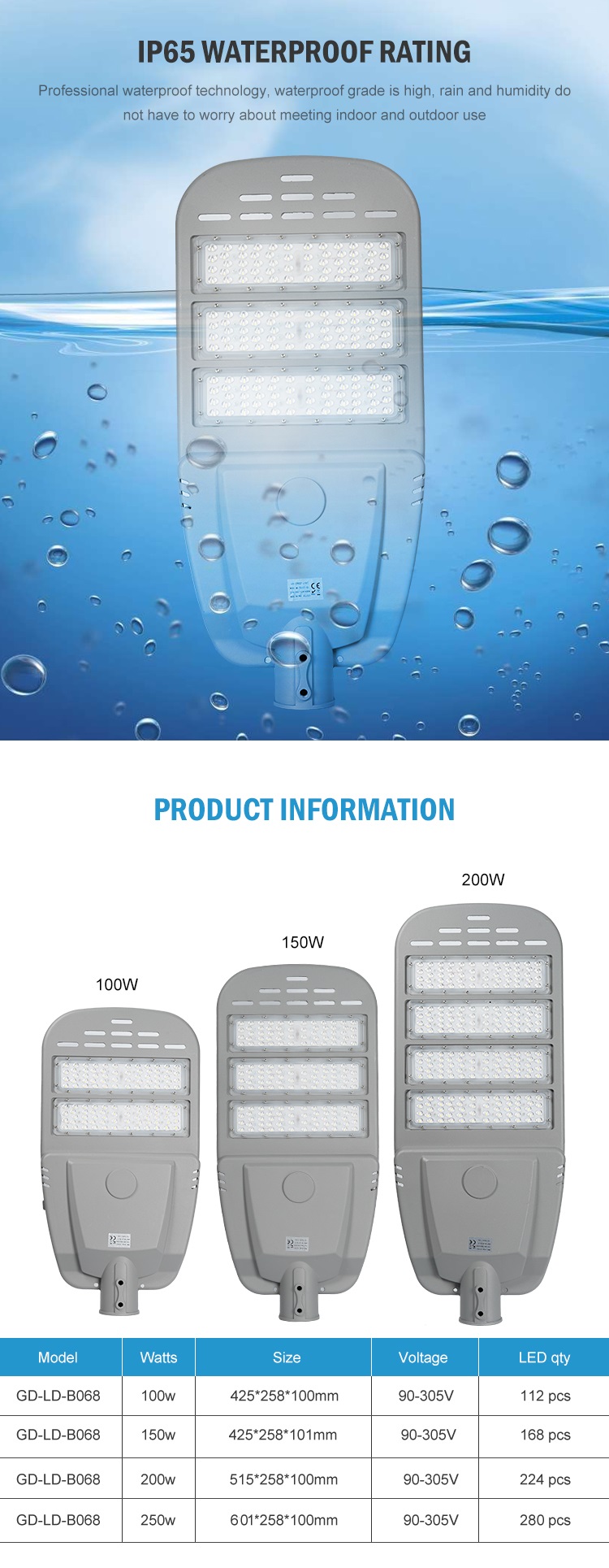 JY-B005 Split Type Solar Street Light